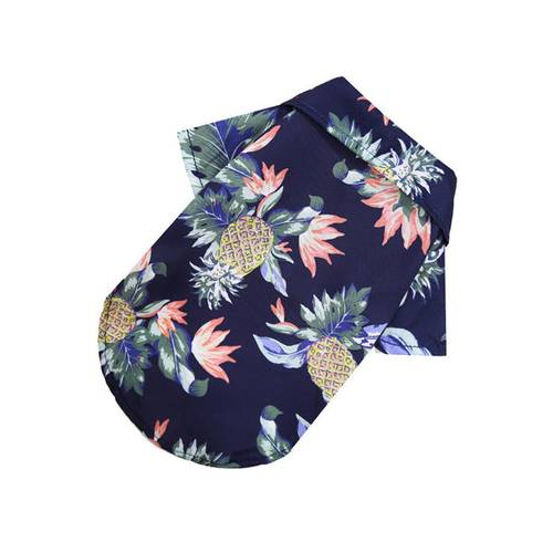 Summer Dog Clothes, Blue, with a Distinctive Drawing