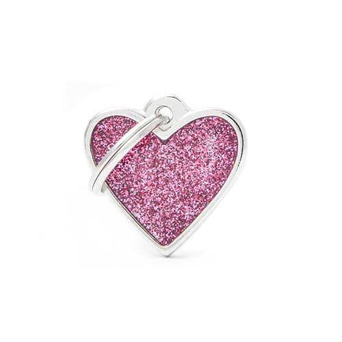 My Family Heart Necklace, Shiny Pink, Small