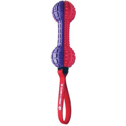 Gim Dog Toy, Red & Blue Bone