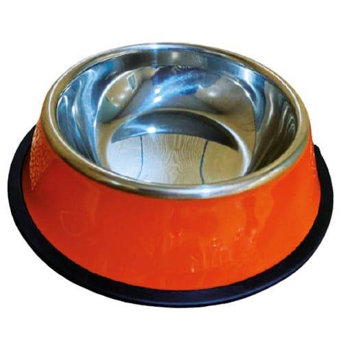 Round Steel Plate for Cats and Dogs with a Non-Slip Base of 25.5 cm in diameter