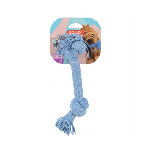Zolux silicone rope dog toy, sky blue, 35 cm