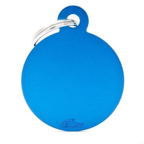 Blue Aluminum Circular Necklace