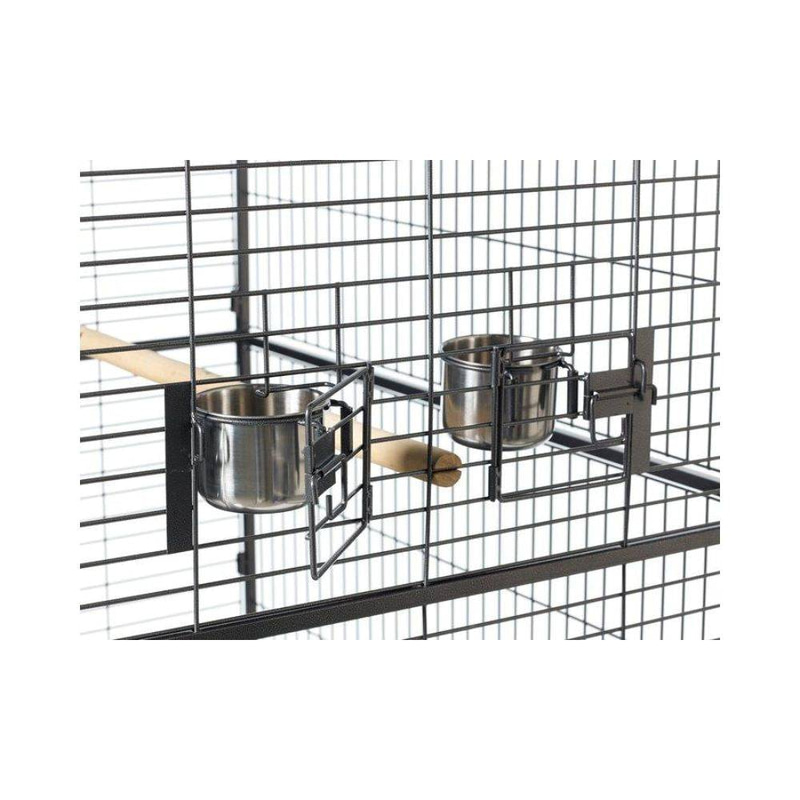 Prevuepet A cage for birds for large and very large breeds, silver
