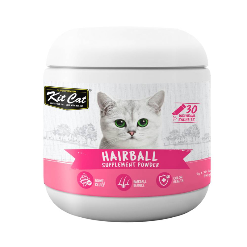 Kit Cat Supplement Powder for Cats Hairball Control 150g