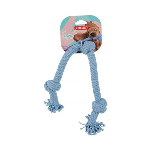 Zolux silicone rope dog toy, sky blue, 45 cm