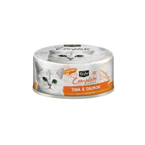 Kit Cat Complete Cuisine Wet Food for Cats With Tuna and Salmon in Broth 70g