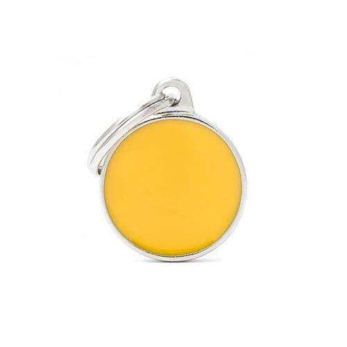 My Family Round Necklace, Yellow, Small
