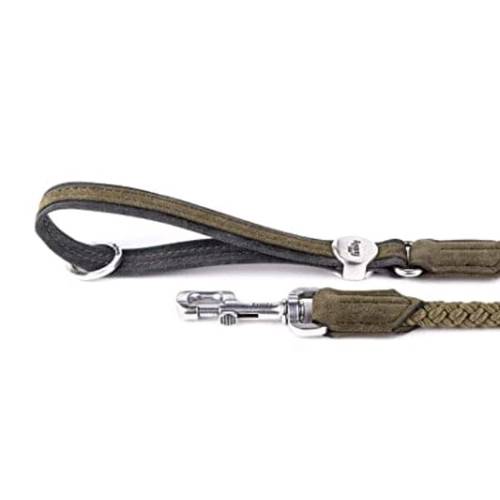 My Family London Green Leather Lead 110 x 2.2 cm