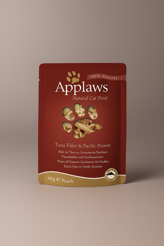 Applaws Natural Cat Food, Tuna Fillet with Pacific Prawn, 70g