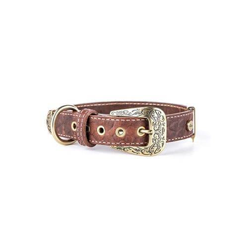 My Family El Paso Medium Brown Leather Collar 45 x 2.2 cm