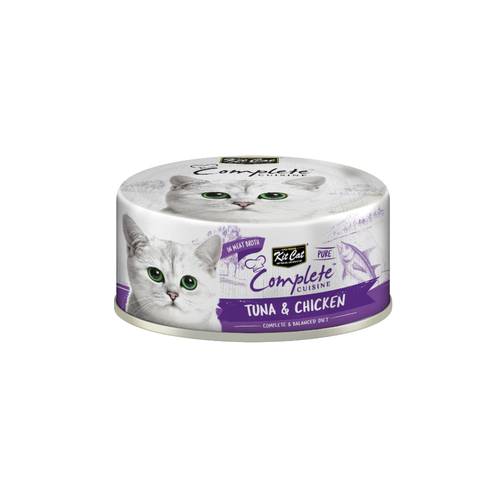 Kit Cat Complete Cuisine Wet Food for Cats With Tuna and Chicken in Broth 70g