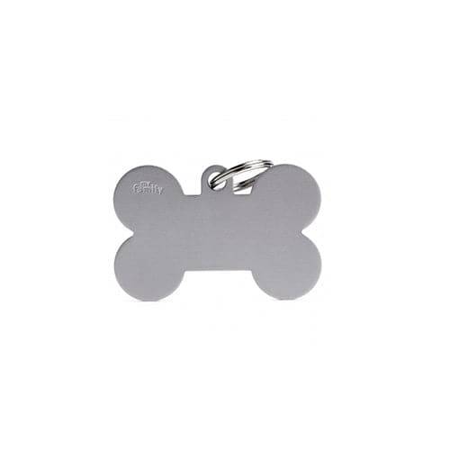 My family Aluminum Necklace, Grey Bone, Large