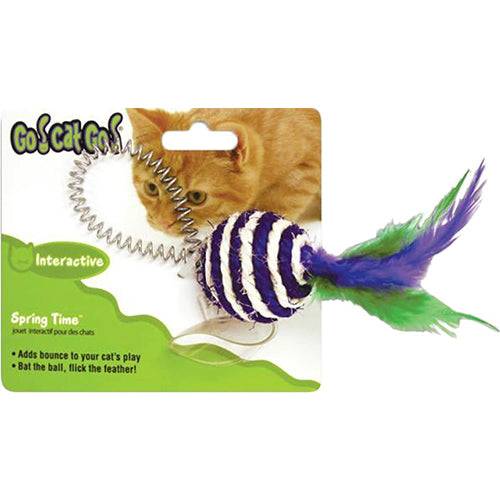Go Cat Go Sticky Cat Toy With Ball And Feather