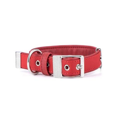 My Family Bilbao Red Leather Collar 55 x 2.8 cm Large