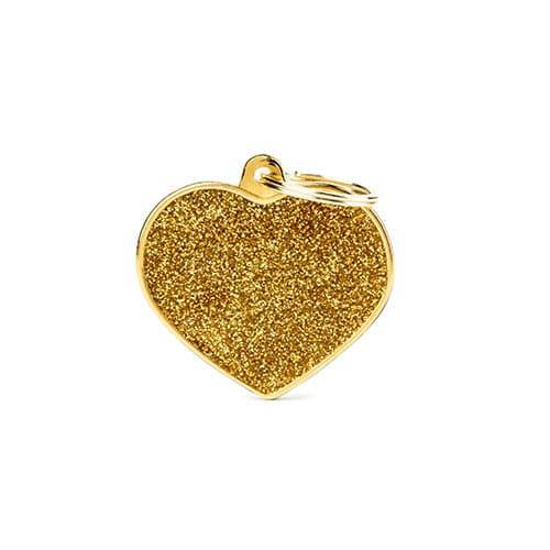 My Family Heart Necklace, Shiny Golden, Large