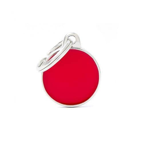My Family Round Necklace Red Color Small Size