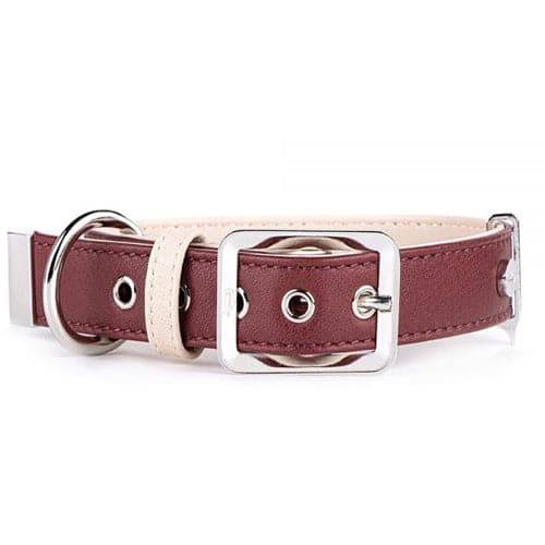 My Family Heritage Brown and Beige Leather Collar Small 35×1.6 cm