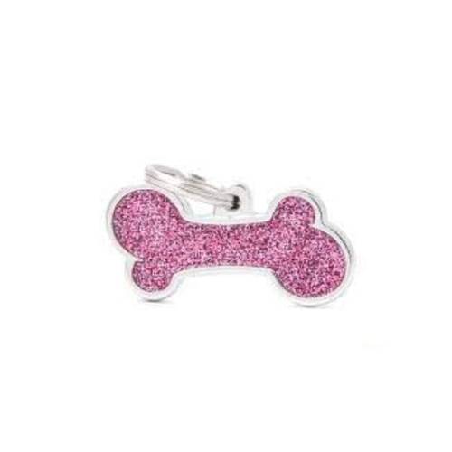 My Family Large Pink Glitter Necklace
