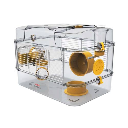 Zolux Rody one role cage, medium size, yellow color, for rodents