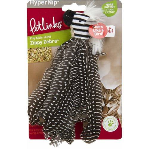Petlinks Zippy Zebra Cat Toy with Catnip