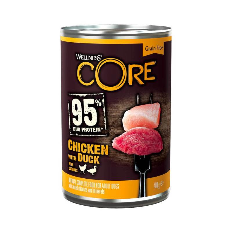 Wellness CORE Wet Food for Puppies With Chicken and Duck With Carrots 400g
