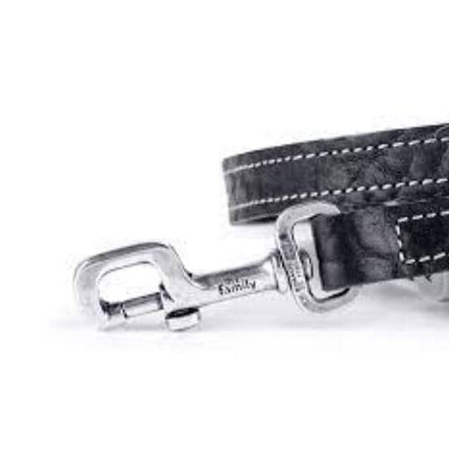My family El Paso Dog Black Leather Lead 110 x 1.6 cm