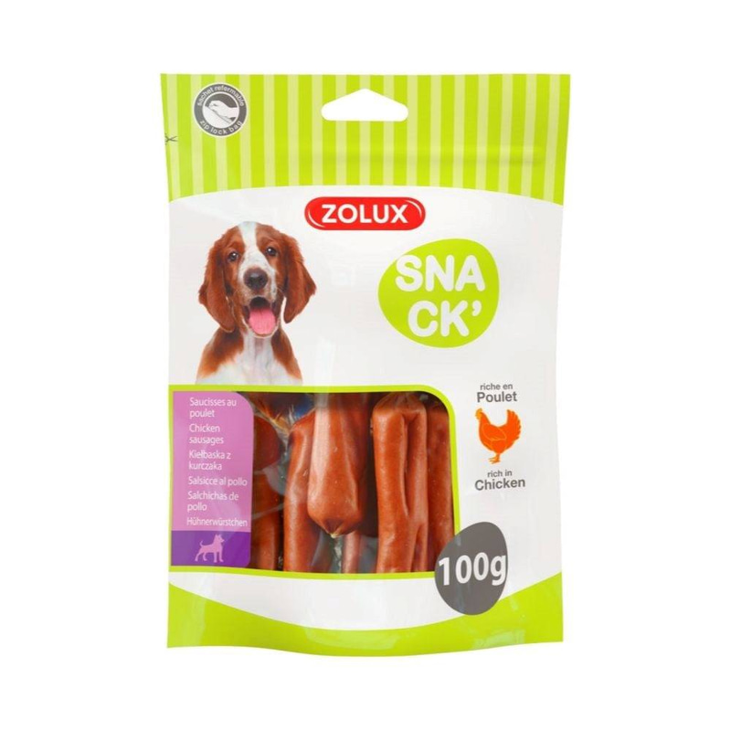 Zolux Snack Treats Chicken sausage for Dogs 100g