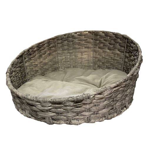 Gray Oval Bed for Cats