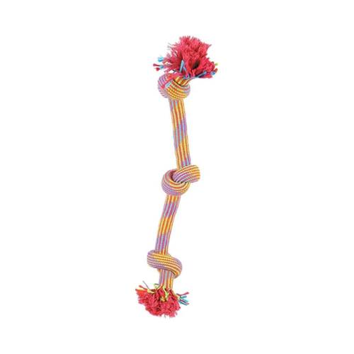 Zolux silicone rope dog toy, multi-colored, 48 cm