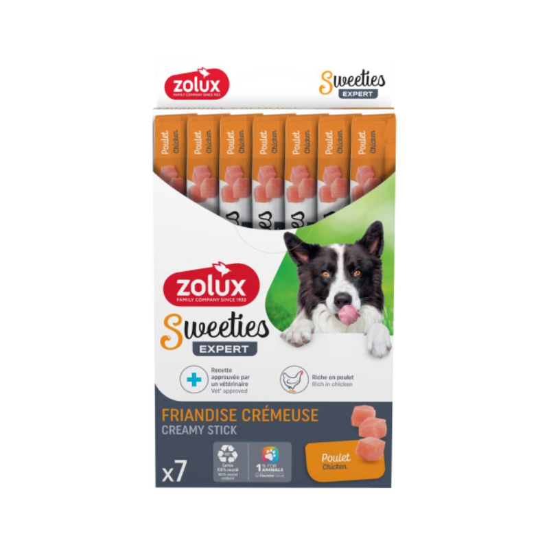 Zolux Sweeties Creamy Treats Chicken for Dogs 14x7g