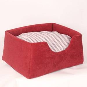 Fob Diamante Rectangular cat bed, red color