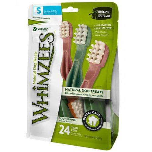 Whimzees Treats Small 24-piece toothbrush for dogs