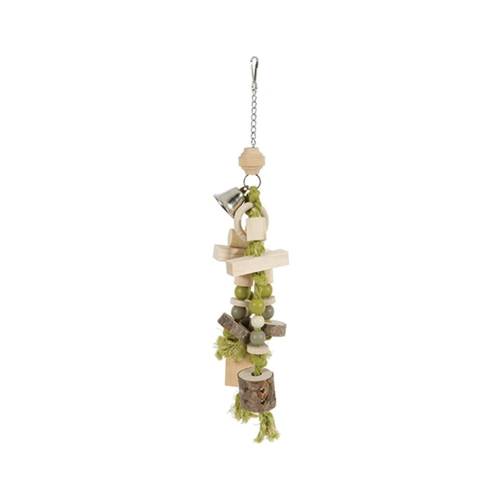 Zolux Wooden Large Bird Toy for Parrots with Bell