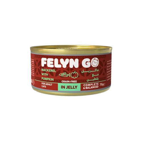 Felyn Go Wet Food for Adult Cats With Mackerel and Pumpkin in Jelly 75g