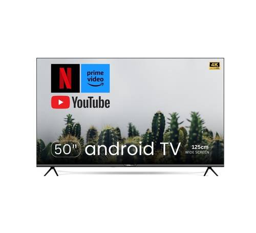 تلفزيون إلكترو جنرال الذكي بدون إطار، 50 بوصة، LED، 4K، UHD، نظام أندرويد 14 - أسود - الموديل: TH-50AND14