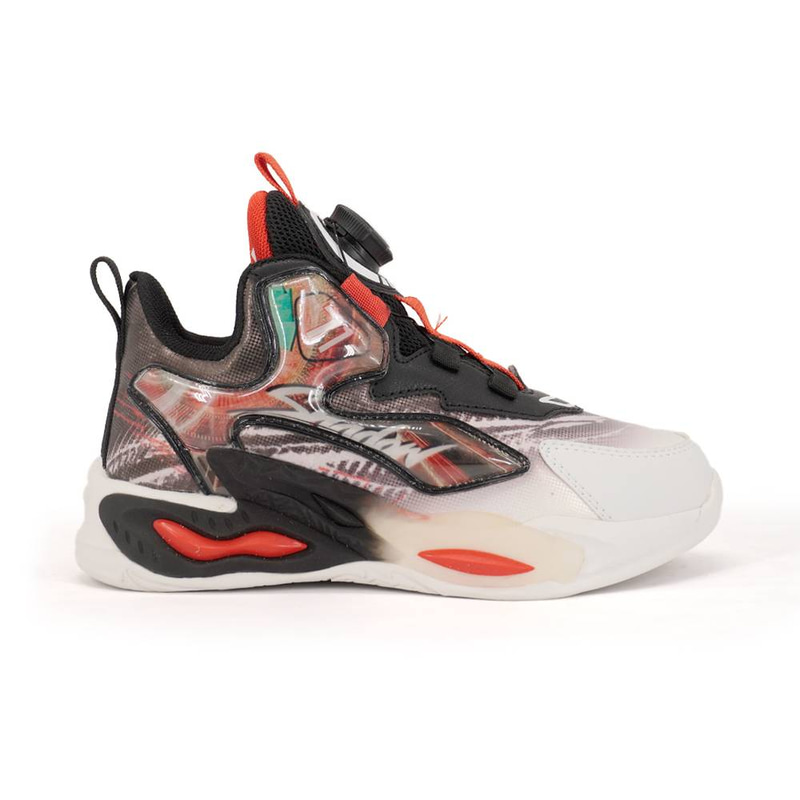 Cedro-Kid's Red & Black Tech Runner Sneaker