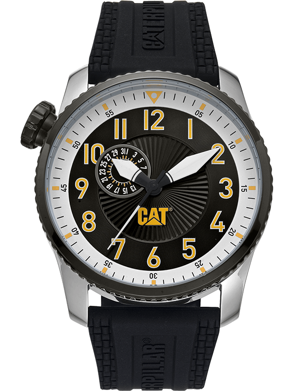 Cat Spun Black White Men’S Multi‑Dial Watch
