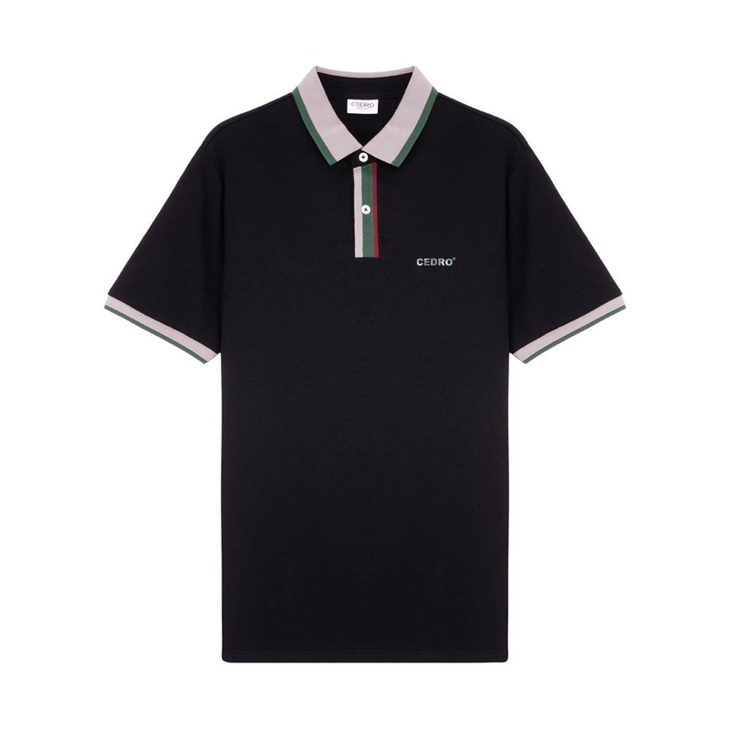 Cedro-Striped Collar Polo