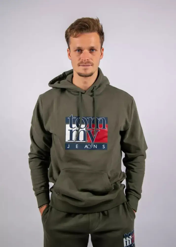 Tommy Jeans- Tjm Reg Rwb Flag Hoodie Ext