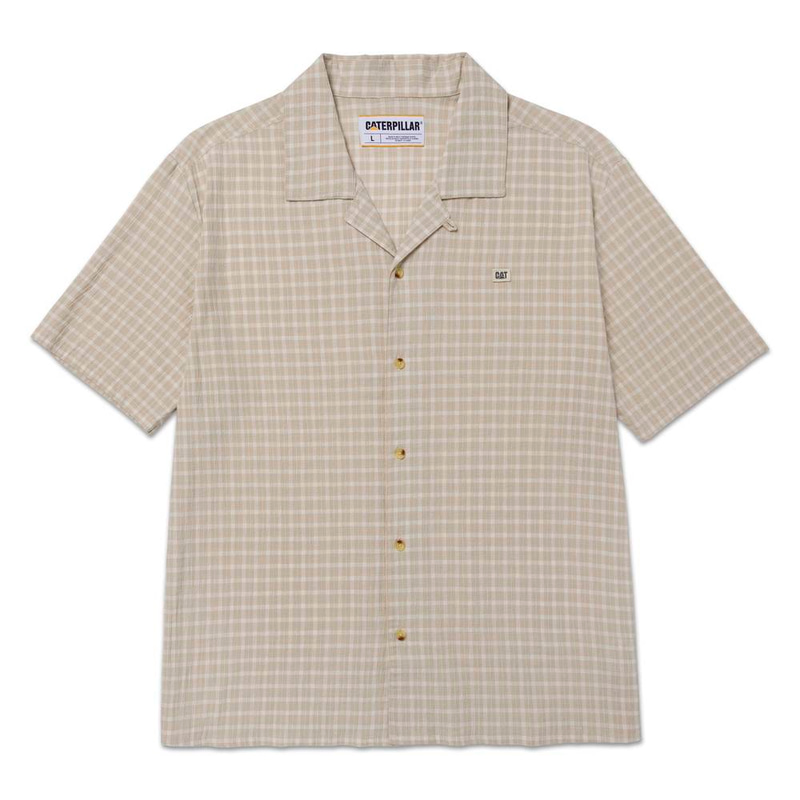 CAT-Lightweight Plaid Waffle C For Men