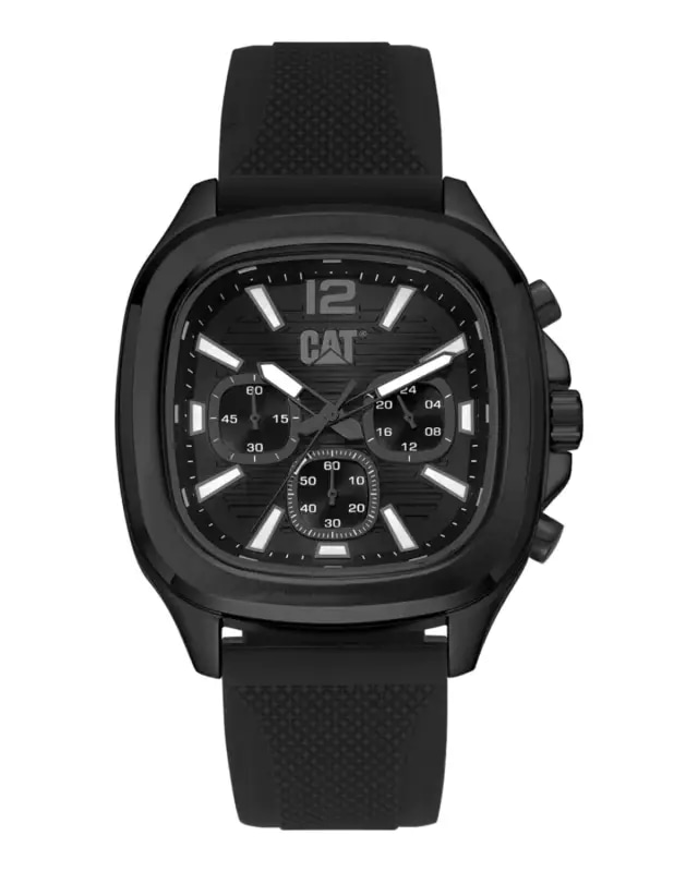 CAT Men's Black Crono Square Axis Watch