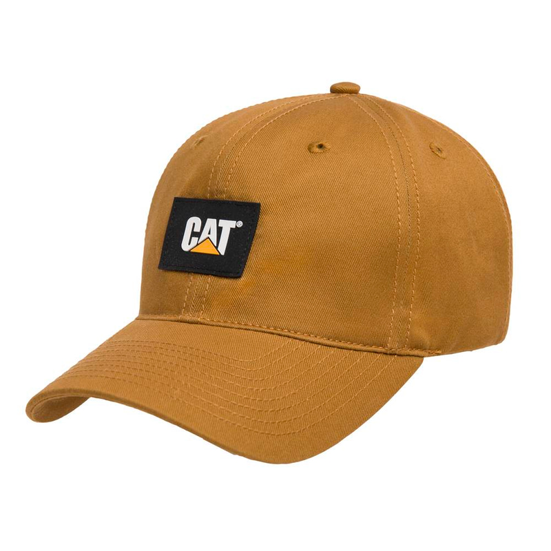 CAT-Logo Label Unstructured Cap For Men