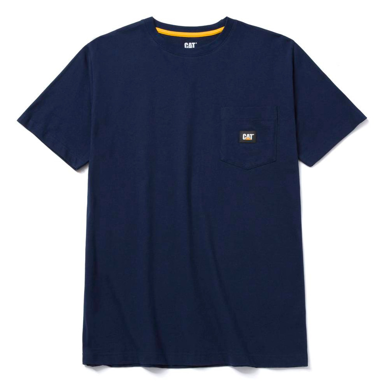 CAT-Label Pocket Short Sleeve T-Shirt  For Men