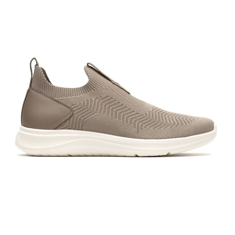 Hush Puppies- Elevate Knit Slip Shoes Fossil  For men
