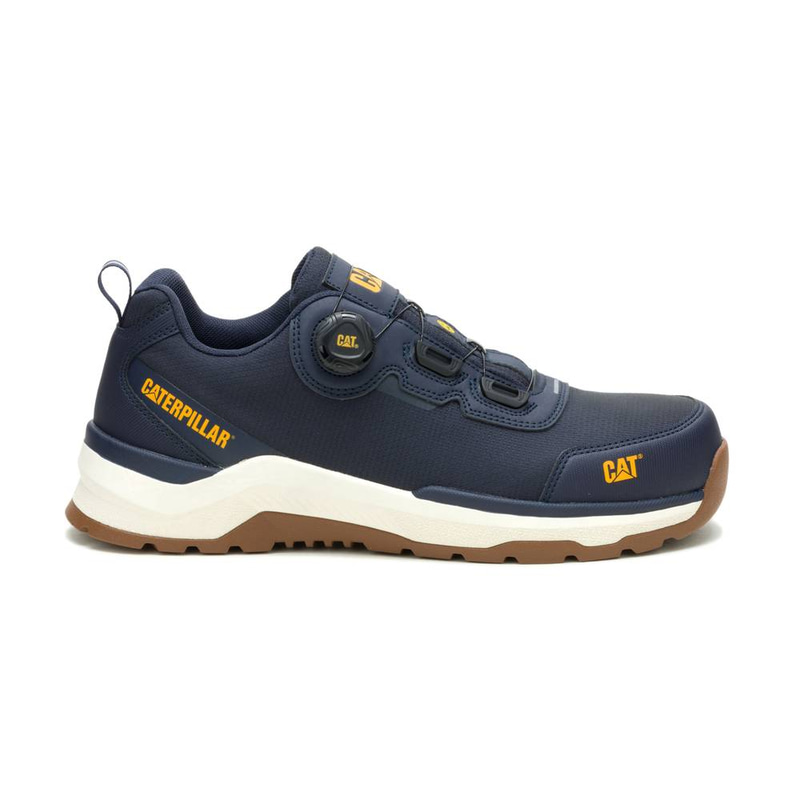 CAT Inductor Tech Lo S3S Safety Shoes for Men – Composite Toe, ESD, Slip Resistant, Navy
