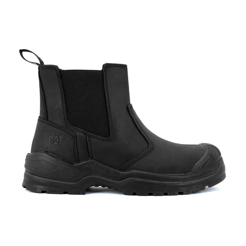 CAT- Striver Dealer Bump ST S3 SRC Safety Boot – Black| Steel Toe, Water Resistant, Slip & Puncture Resistant, Dual‑Density PU Outsole