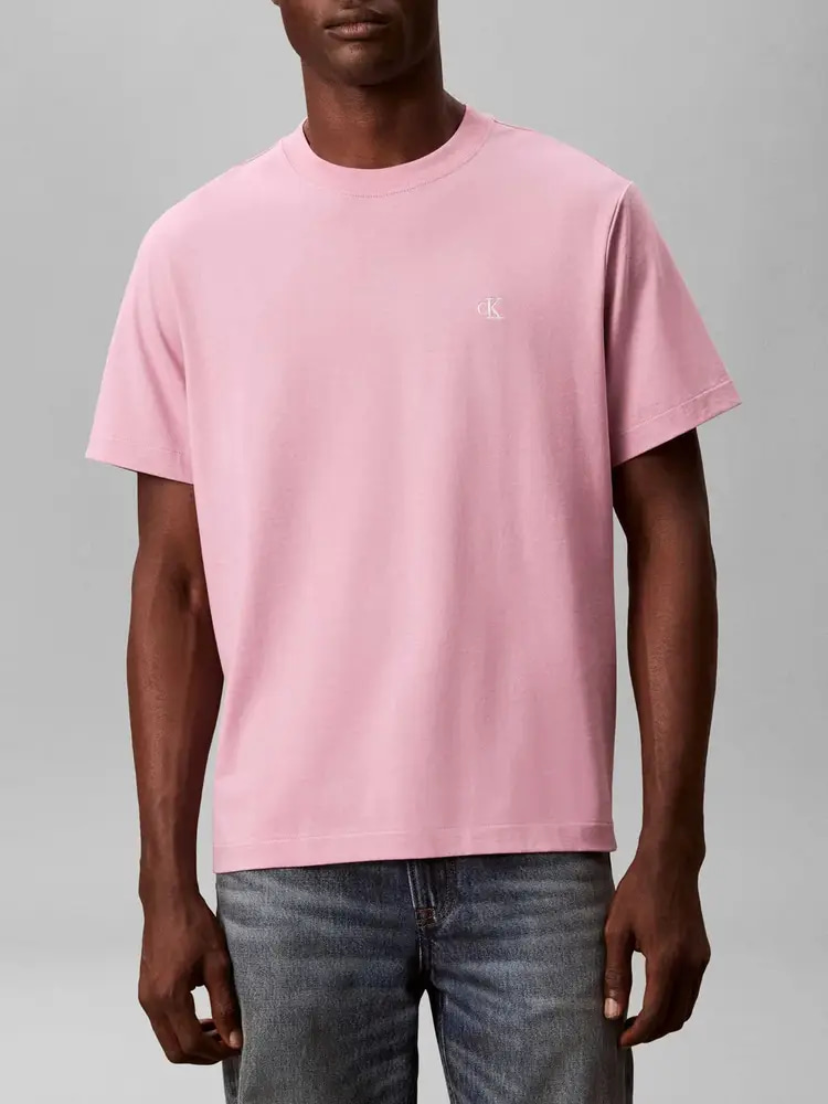 Calvin Klein-Ss Supima Chest Emb Cr