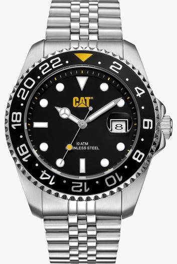 Cat R‑Type Black Yellow Men’S Stainless Steel Watch