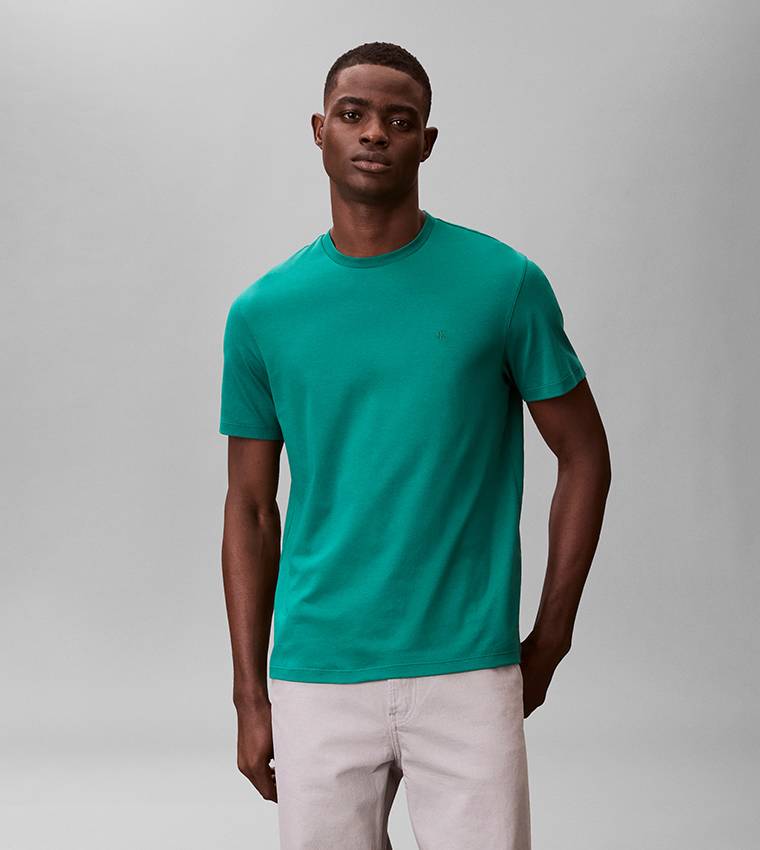 Calvin Klein-Ss Supima Chest Emb Cr