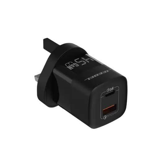 شاحن جداري سريع 45 واط بتقنية PD GaN بمنفذ USB-C و USB